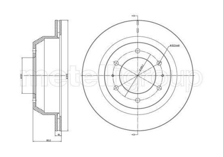 GREAT WALL Диск задній HAVAL 5 2.4 10-, HOVER 2.4 05-08, WINGLE 6 (CC1031) 2.4 16- CIFAM 8001695C