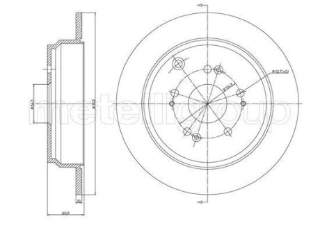 HONDA гальмівний диск задній CR-V III 07- CIFAM 8001518C