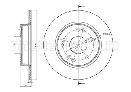HONDA гальмівний диск задн.Civic 05- (260*9) CIFAM 800957C