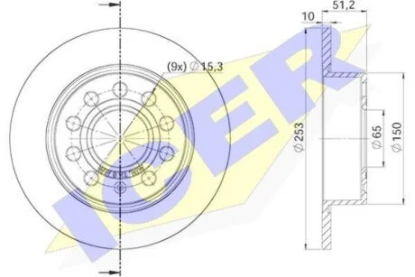 Диск гальмівний ICER 78BD56402