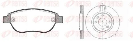 CITROEN К-кт гальм. колодки + диски BERLINGO 07/96- C2 09/03- C3 11/09- C3 PICASSO 02/09- C3 PLURIEL 05/03- C4 11/04- C5 08/04- REMSA 8841.01
