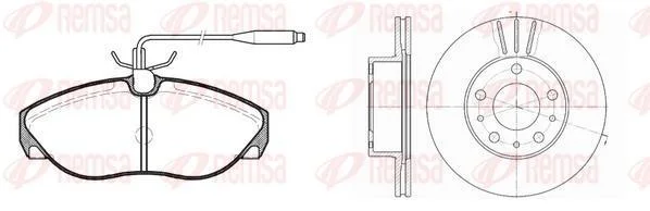 FIAT К-кт гальм. колодки + диски DUCATO 2.0 Panorama/Combinato 94-02, CITROEN JUMPER I (230P) 2.5 TD 94-02, PEUGEOT REMSA 8486.01 (фото 1)