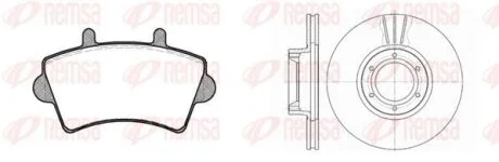 RENAULT К-кт гальм. колодки + диски перед. Master 98 II-Opel Movano 98- REMSA 8819.00