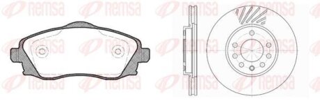 OPEL К-кт гальм. колодки + диски MERIVA A Мінівен (X03) 1.6 (E75) 03-10 REMSA 8774.07 (фото 1)