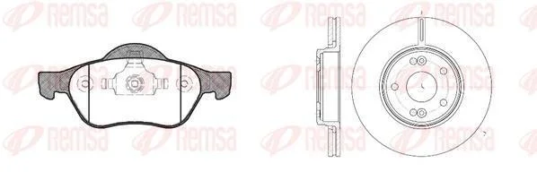 RENAULT К-кт гальм. колодки + диски Laguna II, Megane II, Scenic II REMSA 8962.00 (фото 1)