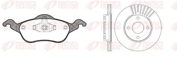 FORD К-кт гальм. колодки + диски FOCUS I (DAW, DBW) 1.8 TDCi 02-04 REMSA 8691.00 (фото 1)