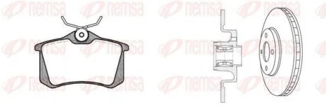 RENAULT К-кт гальм. колодки + диски SCENIC II (JM0/1) 1.9 D 06-08 REMSA 8263.26