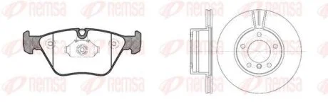 BMW К-кт гальмівні колодки + диски перед. 2,5/3,0: E46, X3(E83) REMSA 8963.00