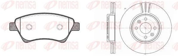 RENAULT К-кт гальм. колодки + диски Megane II, Kangoo 02- REMSA 8976.02 (фото 1)