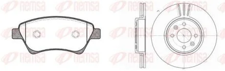 RENAULT К-кт гальм. колодки + диски Megane II, Kangoo 02- REMSA 8976.02