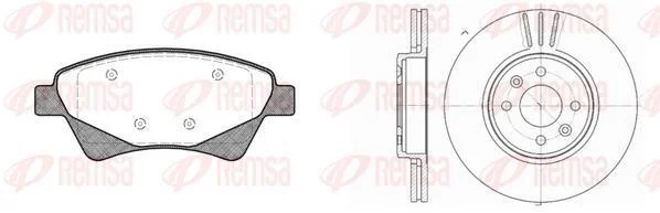 RENAULT К-кт гальм. колодки + диски Megane II, Kangoo 02- REMSA 8976.03 (фото 1)