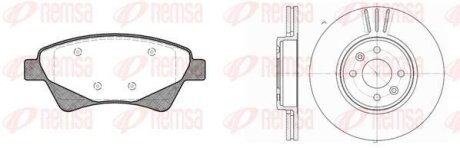 RENAULT К-кт гальм. колодки + диски Megane II, Kangoo 02- REMSA 8976.03