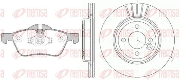 BMW К-кт гальм. колодки + диски передн.MINI Cooper,One 01- REMSA 8864.00 (фото 1)