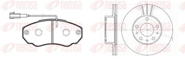 CITROEN К-т гальмівних колодок + диски JUMPER 1000/1400kg REMSA 8960.00 (фото 1)