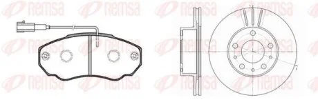 CITROEN К-т гальмівних колодок + диски JUMPER 1000/1400kg REMSA 8960.00