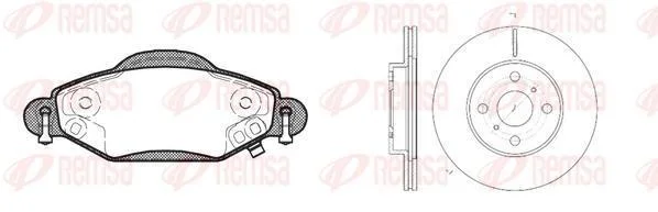 TOYOTA К-кт гальмівні колодки + диски передн.Yaris 99- REMSA 8978.00 (фото 1)