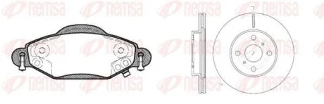 TOYOTA К-кт гальмівні колодки + диски передн.Yaris 99- REMSA 8978.00