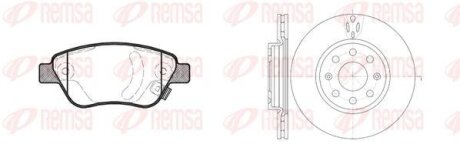 OPEL К-кт гальмівні колодки + диски передні Corsa 06 - REMSA 8858.02 (фото 1)