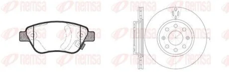 OPEL К-кт гальмівні колодки + диски передні Corsa 06 - REMSA 8858.02