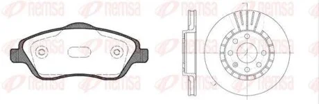 OPEL К-кт гальм. колодки + диски Corsa C 1,0-1,8 00- REMSA 8774.04
