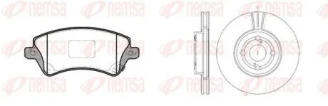 TOYOTA К-кт гальмівні колодки + диски Corolla 02- REMSA 8822.00