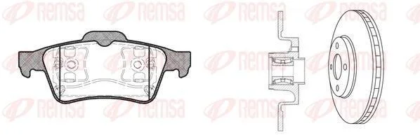 RENAULT К-кт гальм. колодки + диски Laguna 01- REMSA 8842.20 (фото 1)