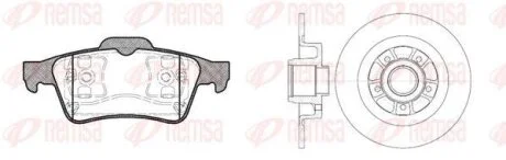 RENAULT К-кт гальм. колодки + диски Laguna 01- REMSA 8842.00