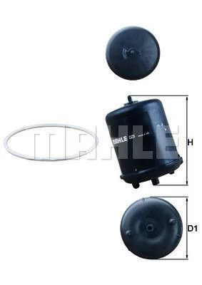 Оливний фільтр MAHLE / KNECHT OZ9D (фото 1)