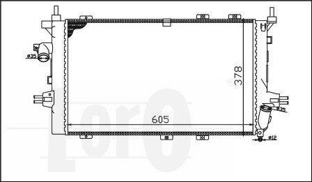 Радіатор, система охолодження двигуна LORO 0370170069 (фото 1)