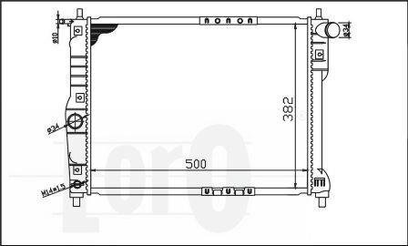 Радіатор, система охолодження двигуна LORO 0110170005