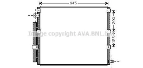 AVA TOYOTA Радіатор кондиціонера (конденсатор) LAND CRUISER 100 4.2, 4.7 98- AVA COOLING TO5380D