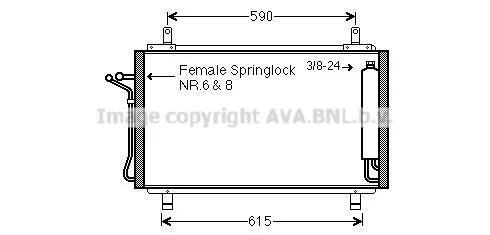 AVA NISSAN Радіатор кондиціонера (конденсатор) з осушувачем 350 Z 03- AVA COOLING DN5329D (фото 1)