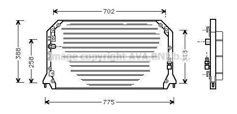 AVA TOYOTA Радіатор кондиціонера (конденсатор) CAMRY 2.2, 3.0 96- AVA COOLING TO5254 (фото 1)