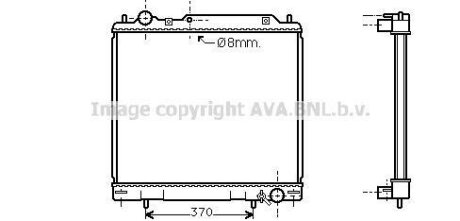 AVA MITSUBISHI Радіатор системи охолодження двигуна L400, DELICA AVA COOLING MT2110 (фото 1)