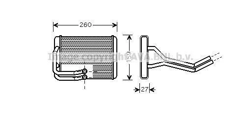 AVA HYUNDAI Радіатор опалення MATRIX 01- AVA COOLING HY6122 (фото 1)