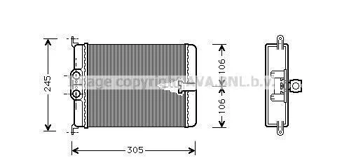 AVA DB Радіатор опалення S-Class W140 AVA COOLING MS6187 (фото 1)