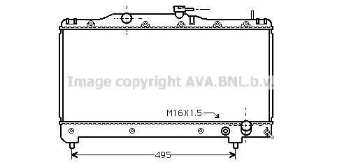 AVA TOYOTA Радіатор системи охолодження двигуна CARINA E VI 2.0 92- AVA COOLING TO2163 (фото 1)