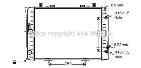 AVA DB Радіатор системи охолодження двигуна S-CLASS (W140) 91- AVA COOLING MSA2151