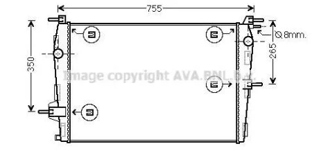 AVA RENAULT Радіатор системи охолодження FLUENCE Z.E. 12- AVA COOLING RTA2573