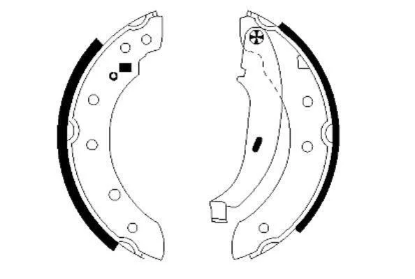 HELLA RENAULT Комплект бараб. гальмівних колодок CLIO II, NISSAN, PEUGEOT HELLA PAGID 8DB 355 001571 (фото 1)