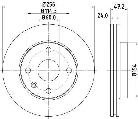 HELLA CHEVROLET Диск гальмівний передн. Lacetti, Epica, Evanda 05- HELLA PAGID 8DD 355 111351 (фото 1)