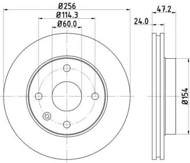 HELLA CHEVROLET Диск гальмівний передн. Lacetti, Epica, Evanda 05- HELLA PAGID 8DD 355 111351