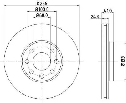 HELLA PRO OPEL диск гальмівний вент. передній Astra F, G 95- HELLA PAGID 8DD 355 106051