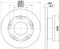 HELLA FORD диск гальм. задн. Transit 06- (з кільцем ABS) HELLA PAGID 8DD 355 113811 (фото 1)