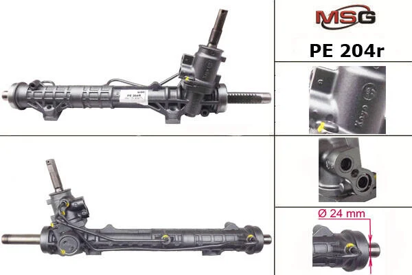 Рульова рейка з ГПК Peugeot 307/Citroen C4 01-11 (відновлений з KOYO) MSG PE204R (фото 1)