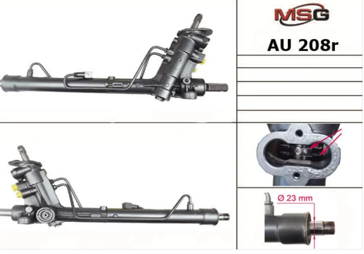 Рульова рейка з ГПК Polo/Audi A2/Fabia I 99-09 (відновлена з TRW) MSG AU 208R (фото 1)