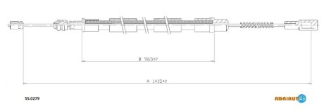 VW трос ручного гальма TRANSPORTER 7 ADRIAUTO 55.0279