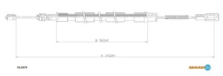 VW трос ручного гальма TRANSPORTER 7 ADRIAUTO 55.0279