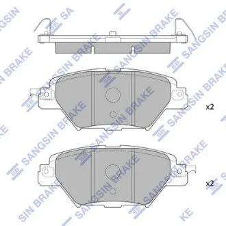 Комплект гальмівних накладок, дискове гальмо Hi-Q (SANGSIN) SP4120