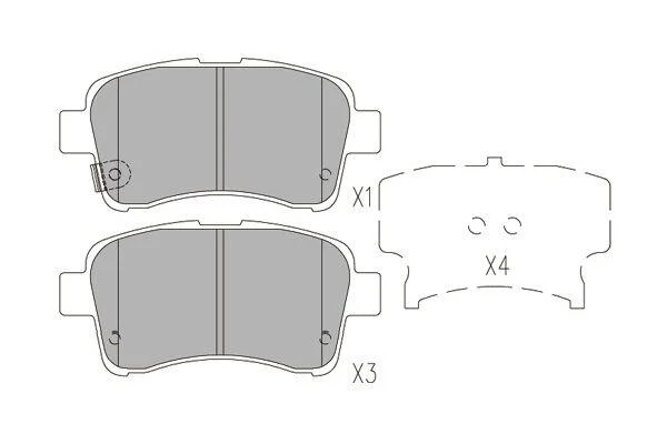 PARTS SUZUKI Гальмівні колодки передн. Liana 1.3I-1.6I 06/02 KAVO KBP8528 (фото 1)